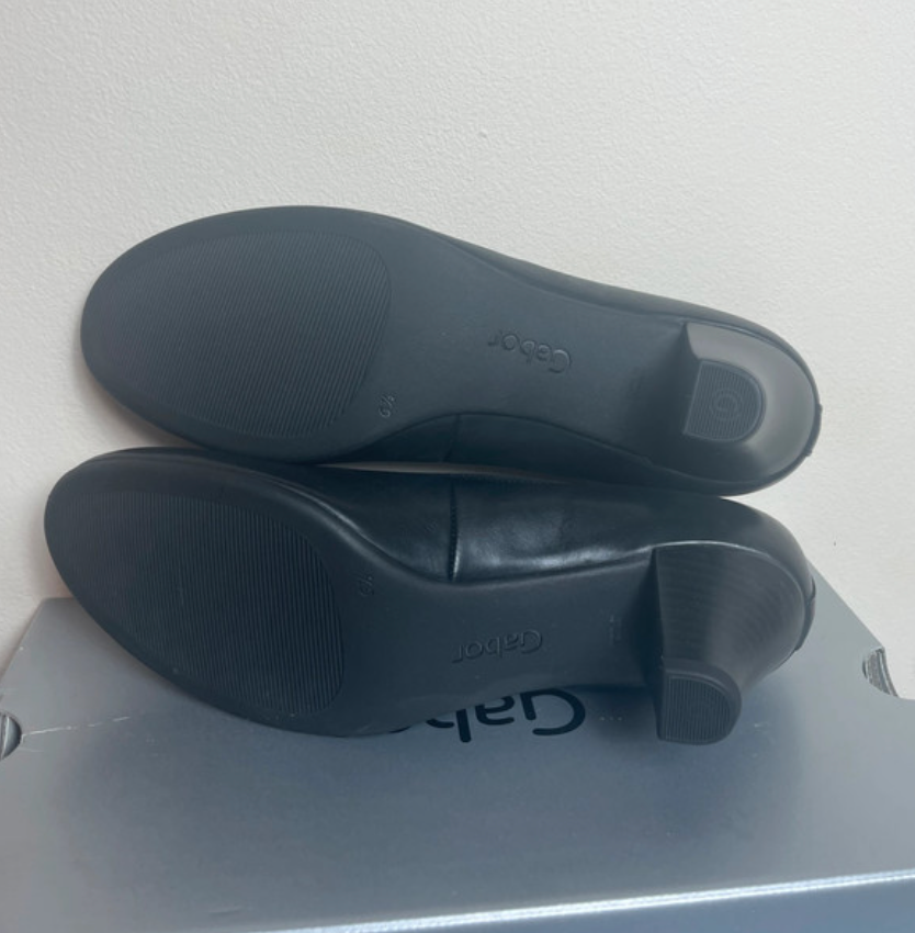 Gabor ladies Melton slip on court shoes black leather Size 6.5 New eBay