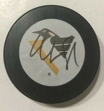 ULF SAMUELSSON SIGNED PITTSBURGH PENGUINS HOCKEY PUCK W/ CASE COA