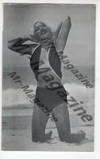 Bikini Blonde 3"x5" Photo Card Sexy Cheesecake Vintage Risqué Pinup B&W PK-53