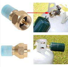 1 PC Propane Adapter Regulator Valve Refill LP Gas Cylinder Tank Coupler Brass