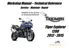 Triumph Tiger Explorer 1200 Service Reparatur Werkstatthandbuch USB 2012 - 2015