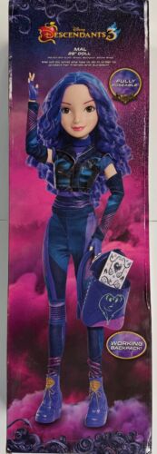 Disney "Descendants 3 MAL" Fully Poseable/Working Backpack/28" Doll/4 Piece Set - Picture 2 of 6