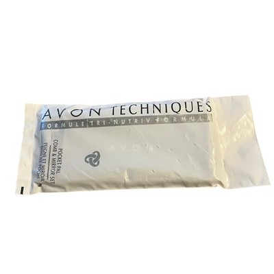 Vintage Avon Techniques Pocket Pal Com & Mirror Set