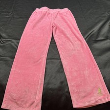 Juicy Couture GIRLS Pink Velvet Sweatpants Size 6Y