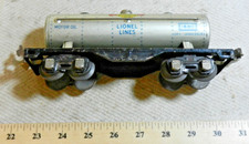 Lionel Prewar O Gauge 1680 Sunoco Tank Car w Silver Trim Prewar O gauge (C)