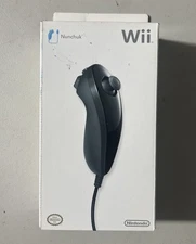 New 2009 Nintendo Wii Black Nunchuk Factory Sealed OEM