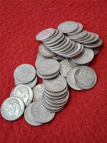 Picker's Bag of $5 FV CIRC MIXED DATE 90% Silver ROOSEVELT DIMES       #MF-1617