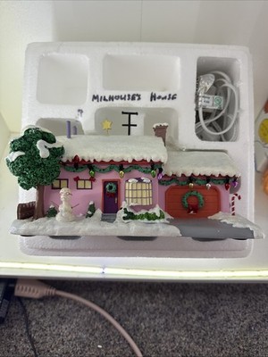 The Simpsons Hawthorne Village Christmas Village Milhouse s House Mint CoA
