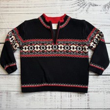 Hanna Andersson Fair Isle 1/4 Zip Sweater 18  24 Months Nordic Cotton
