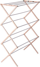 Household Essentials 5001 Collapsible Folding Wooden Clothes Drying Rack for Lau
