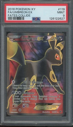 2016 Pokemon XY Fates Collide Full Art #119 Umbreon EX Mint PSA 9