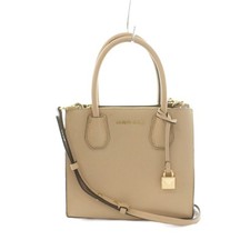 Borsa a tracolla Michael Kors Mercer 2W in ecopelle beige borsa a mano da...