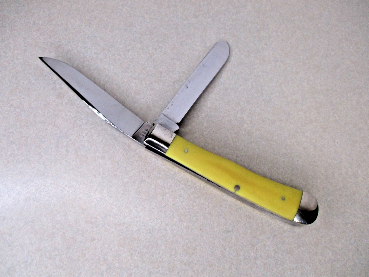 VINTAGE CASE XX USA LARGE TRAPPER KNIFE 3254 3 DOT 1977 Tested