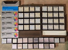 Lot 70 Bell Howell Slide Cube Trays/Holders, Some In Boxes, Cartridge Library