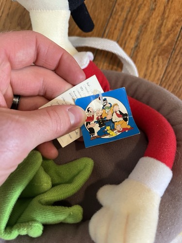 Popeye Olive Oyl Backpack Bag Purse Plush Stuffed Spinach Can Vintage Y2K New - Picture 2 of 5