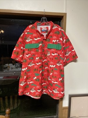 Sz 3XL MAGELLAN Outdoors Mens Shirt Boat  (Merry Christmas)(John Candy?)