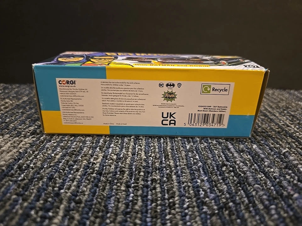 Corgi Model Club Exclu '66 Batmobile MATTE Black #267 - Qty 2 avail for Purch. - Image 3 of 4