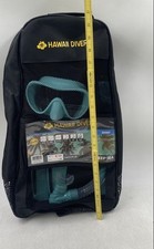 Ensemble palmes masque de plongée bleu noir adulte Hawaii Divers Deep Sea et tuba