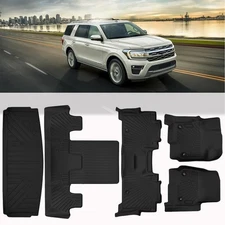 for 2018-2025 Ford Expedition / Max All Weather Floor Mats Liners Heavy Duty