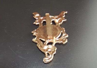 Antique Victorian Baroque Gold Tone Pocket Watch Holder By  display picture 2