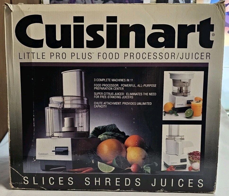 Cuisinart Little Pro Plus (LPP) Food Processor Juicer  Tested & Working Vintage!