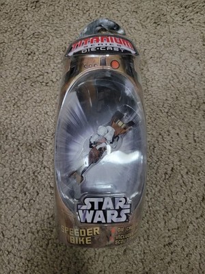 Sealed Star Wars Titanium Series Speeder Bike Die-Cast Metal Vehicle