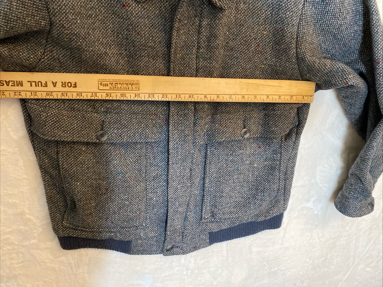 1970s Pendleton Tweed Bomber Jacket, Patch Pocket… - image 13