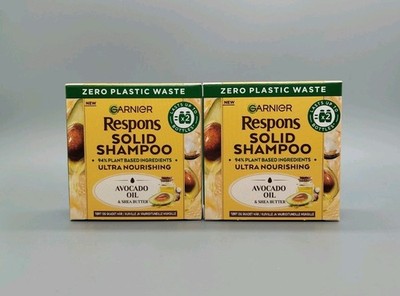 2x Garnier: Respons Solid Shampoo - festes Shampoo mit Avocadoöl - 2x 60 g