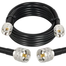 RG8x Coaxial Cable 12ft,CB Coax Cable 50 Ohm,UHF PL259 Male to Male Low Loss ...
