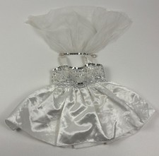 Build A Bear Workshop Bride Sparkle Sequin Wedding Dress Veil Outfit EUC Cute