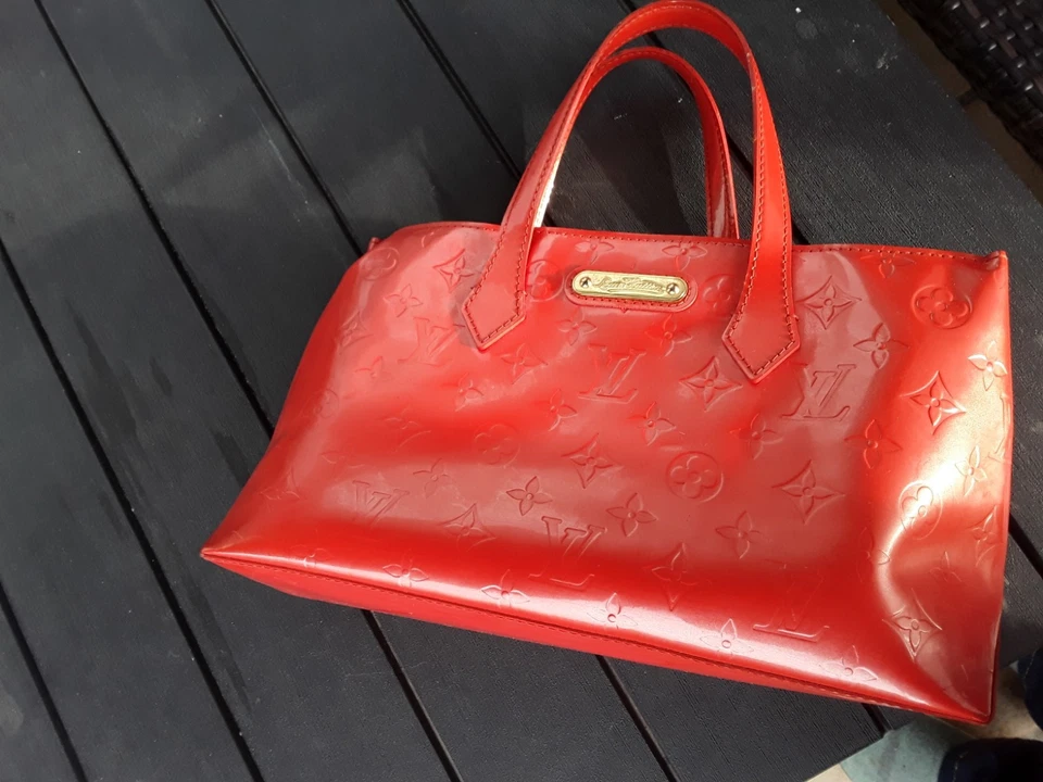 Louis Vuitton Wilshire Monogram Schultertasche PM Rot Leder - Bild 4 von 4