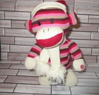 11" Gemmy SINGING MOVING DANCING SOCK MONKEY Plush Stuffed Animal