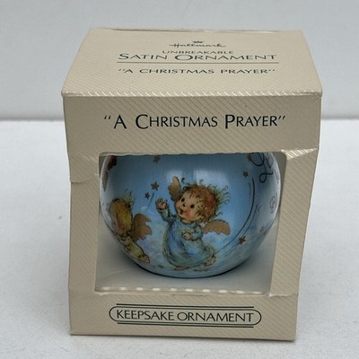 Hallmark Andenken Ornament Mary Hamilton A CHRISTMAS PRAYED Satin Ball