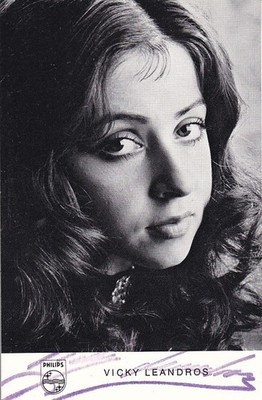 Vicky LEANDROS - dt.-griech. Sängerin, Original-Autogramm, 1968!