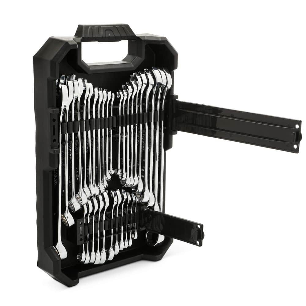 Husky 32-Piece Combination Wrench Set & Organizer SAE & MM 1013