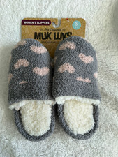 MUK LUKS COZY HEART WOMENS SLIPPERS S SMALL 5-6 NEW WITH TAGS