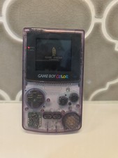 Nintendo Gameboy Color GBC Atomic Purple Clear Console CGB-001 Working 