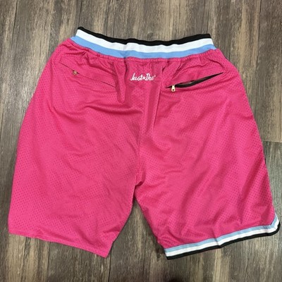 Miami Heat Shorts Just Don Men's Large Pink USA Made NBA