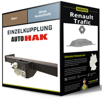 Starre AnhäNgerkupplung für Renault Trafic 08.2001-09.2006 II Typ Jl/Fl Auto Hak
