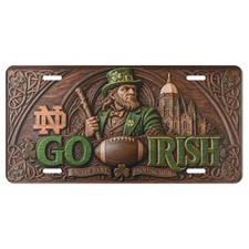 Notre Dame Fighting Irish Car Tag Vanity License Plate Go Irish Aluminum 12x6 In