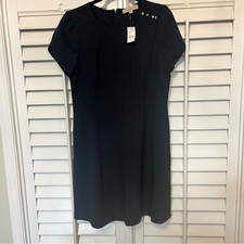 Loft Navy And White Pinstripe Dress Size 8