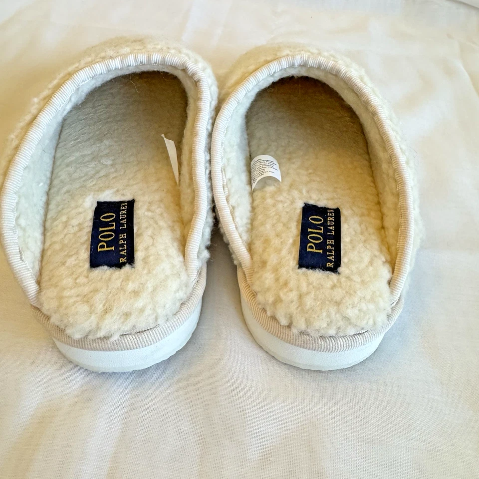 Polo Ralph Lauren Mujer Kayleigh Oso Rasguño Mula Zapatilla Crema Sherpa Vellón 7 Foto 3 de 4