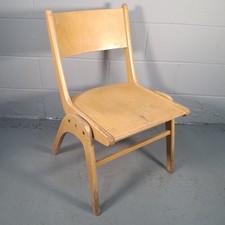 1950s Bauhaus Era Muster Casala Beech Stacking Dining Chair – Single Chair 