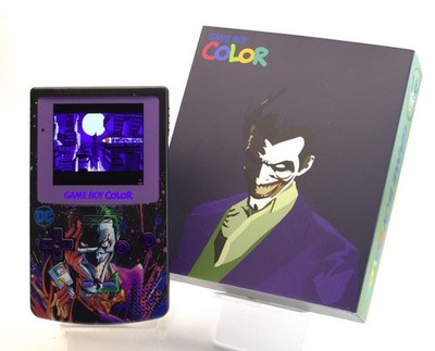 Nintendo Game Boy Color Konsole mit Q5 IPS Display, Joker Themengehäuse & Box