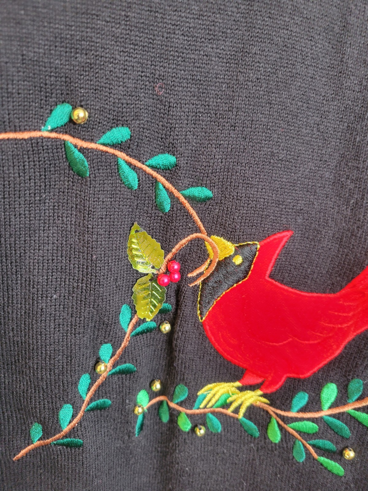 Classic Elements Black Cardinal Holly Embellished… - image 6