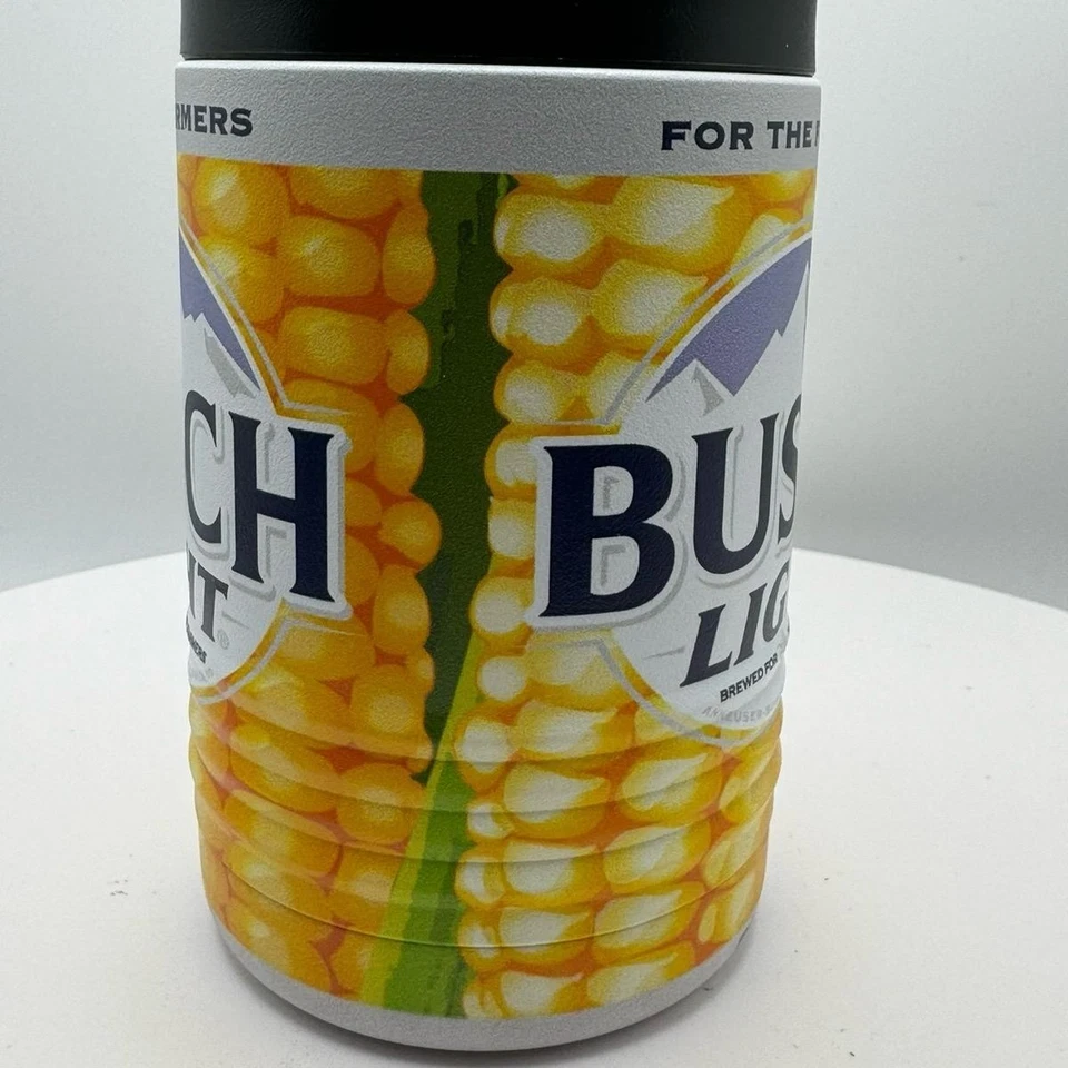 Aislador de latas de acero inoxidable Busch Light Corn Farmers Koozie Foto 3 de 4