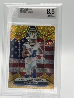 2024 Panini Mosaic CeeDee Lamb #262 Gold Sparkle Prizm 1/24 BSG 8.5