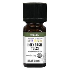 Huile Essentielle Bio Basilic Sacré 7,1Ml Par Aura Cacia