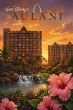 Disney's Aulani DVC Resort Hotel Poster MATTE 11X17