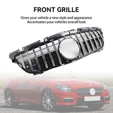 Chrome Front Radiator Grill Grille Fit Mercedes SLK-Class R172 SLK55 2011-16 A1